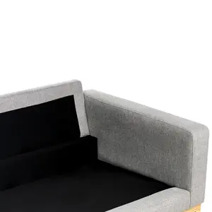 2 Seater Fabric Sofa Grey SIGGARD