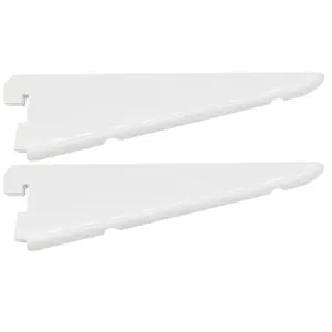 EAI Twin Slot Brackets 320mm White Pack of 2 - Genuine 32mm Twin Slot Ajustable Wall Shelving