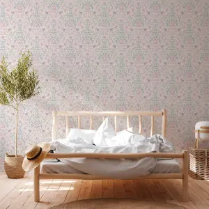 Galerie Maison Charme Cream Floral Bird Motif Wallpaper Roll