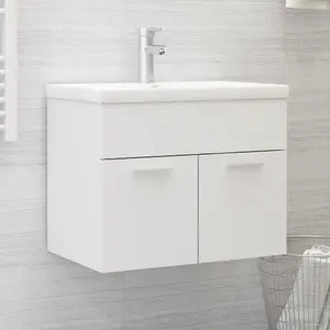 Berkfield Sink Cabinet White 60x38.5x46 cm Engineered Wood