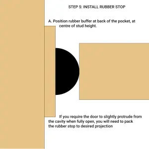 AFIT Pocket Sliding Door Kit - 120mm Finished Wall Thickness WITH SOFT CLOSE - 915 x 2032mm Max Door Size - Cut To Size