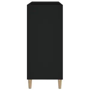 vidaXL Record Cabinet Black 84.5x38x89 cm Engineered Wood