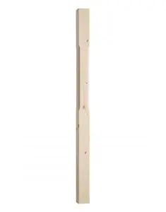 Cambridge Chamfered Pine Newel Post (H) 1500mm (W) 90mm (D) 90mm