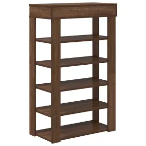 Berkfield Shoe Rack Brown Oak 60x30x98 cm Engineered Wood