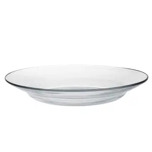 Duralex - Lys Glass Soup Plates Dishes - Tempered, Heat Resistant - 230mm - Pack of 6