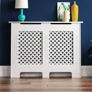 Vida Designs Oxford Medium White Radiator Cover