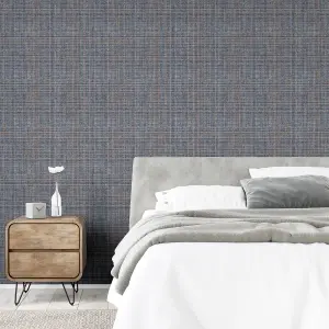 Arthouse Country Tweed Navy Wallpaper