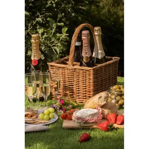 Double Steamed 4 Bottle Drink Wine Basket