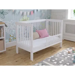 Adwolf Cot Bed with Mattress White