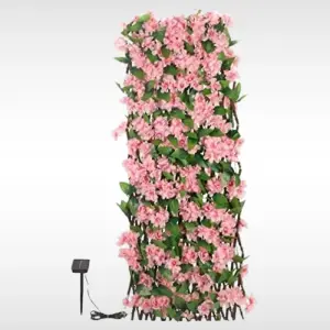 180 x 60cm Solar Powered LED Pink Blossom Trellis Artificial Leaf Trellis Panel Decoration