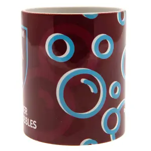 West Ham United FC Bubble Mug Claret Red/Sky Blue (One Size)