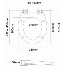 Oval Toilet Seat Polypropylene (PP) Easy Clean Anti Bacterial Easy Clean White Round Seat With Fixings