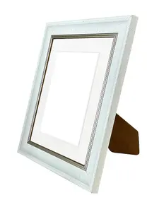 Scandi White Speckled Frame with White Mount for Image Size 4.5 x 2.5 Inch