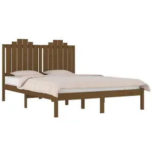 Berkfield Bed Frame Honey Brown Solid Wood Pine 120x200 cm