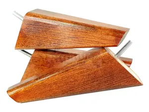 SET OF 4 REPLACEMENT FURNITURE SQUARE FEET MAHOGANY WASH TAPERED WOODEN LEGS 150mm HIGH M10