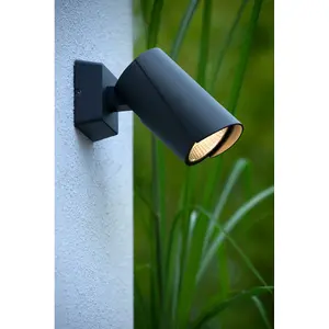 Lucide Manal Modern Wall Spotlight Outdoor - LED - 1x12W 3000K - IP65 - Anthracite