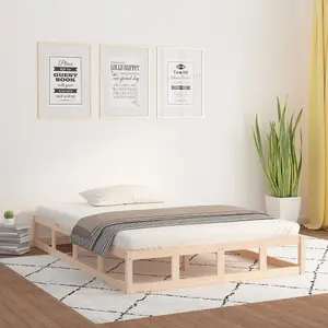 Berkfield Bed Frame 140x200 cm Solid Wood