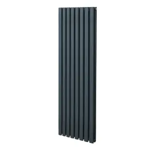 Oval Radiator - 1600 x 480mm - Anthracite