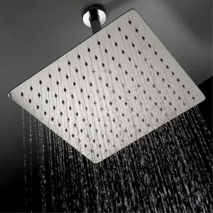 ENKI Chrome Square Ultra Slim Stainless Steel Shower Head 400mm