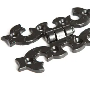 Hammer & Tongs - Ornate Cabinet Hinge - H95mm - Black