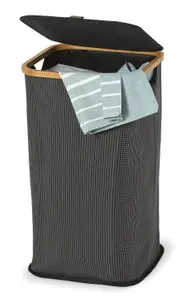 DomoPak Single Laundry Hamper - Dark Grey/Black