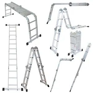 11-in-1 Folding Combination Ladder & 3 Step Slimline Ladder Wolf Access All Areas Set