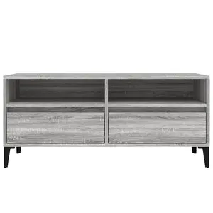 Berkfield TV Cabinet Grey Sonoma 100x34.5x44.5 cm Engineered Wood