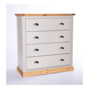 Bomporto 4 Drawer Chest of Drawers Chrome Cup Handle