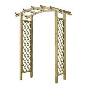 Zest Daria Trellis Wooden Garden Arch Pergola Plant Support FSC Wood