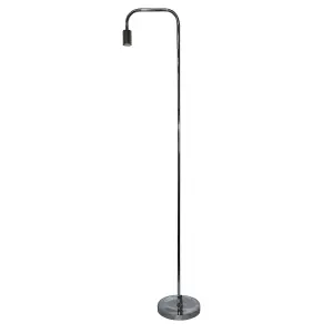 First Choice Lighting Leroy Chrome 151cm Exposed Bulb Floor Lamp