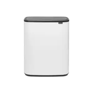 Brabantia Bo 30 Litre + 30 Litre Touch Bin with Two Inner Buckets White / 60