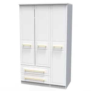 Norfolk Triple Wardrobe in White Ash (Ready Assembled)