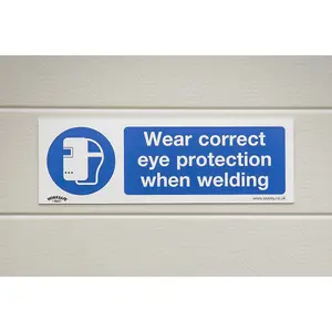 Sealey Mandatory Safe Sign Eye Protection If Welding Self-Adhesive x10 SS54V10