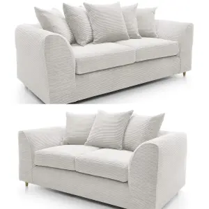 Lennox Cream Sofa Set 3 Seater + 2 Seater