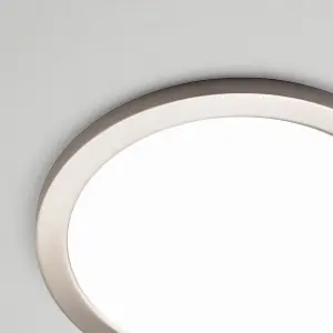 Litecraft Satin Nickel Magnetic Bezel For 24W Darly Bathroom Flush Ceiling Light