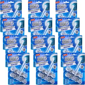 Ocean Spray Pack of 12 Toilet Rim Block Cleaner Twin Pack Anti-Limescale, Foaming Cleaning Action, Lasts Up to 4 Weeks