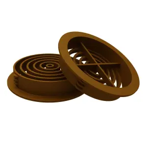 4 x Tan Plastic 70mm Round Soffit Air Vents/Push in Roof Discs