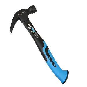 US PRO Tools 20OZ Curved Claw Hammer With Fibreglass Handle 342mm 4519