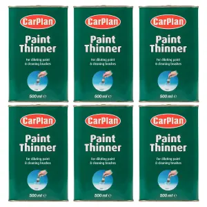 Carplan Paint Thinners For Diluting Paint & Cleaning Brushes 500ml x6