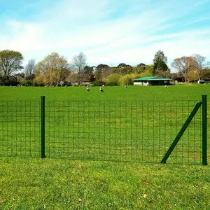 Euro Fence Set Steel Green Fencing Barrier Border Screen 120cm H x 250cm W