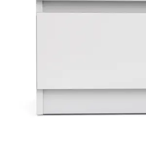 Esla High gloss white 3 Drawer Chest of drawers (H)700mm (W)770mm (D)500mm