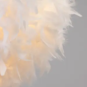 Litecraft Feather Mobile Easy Fit White Glow Kids Lamp Shade