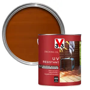 V33 Teak UV resistant Decking Wood oil, 2.5L