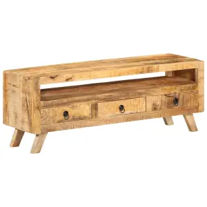 Berkfield TV Cabinet 110x30x40 cm Solid Mango Wood