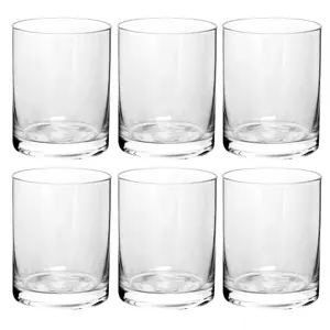 Set of 6 Plain Drinking Wine Glass Whiskey Glass Tumblers