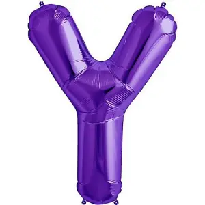 NorthStar Y Letter Foil Balloon Purple (One Size)