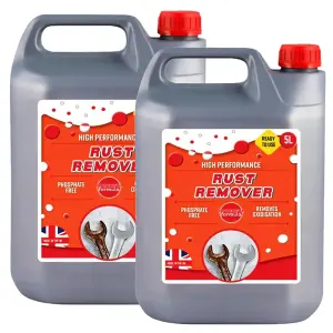 2 x 5L High Performance Rust Remover Water Soluble Removes Rust Back To Bare Metal