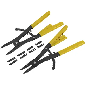 Premium 400mm Circlip Pliers Set with Interchangeable Tips and PVC Grip