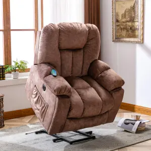 Power Massage Lift Recliner Chair with Heat and Message Single Sofa with Safety Motion Reclining Mechanism