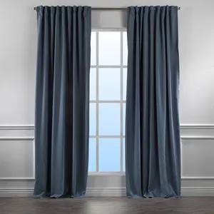 Extra Long & Extra Wide Decorative Curtain Single Panel Sky Blue / 140cm Width x 200cm Drop